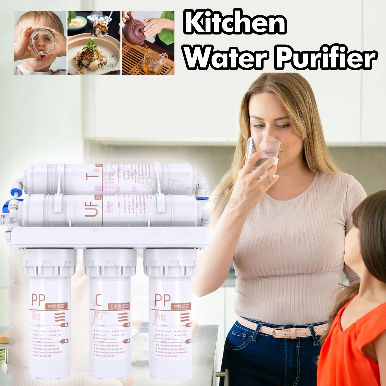 5 Stage Water Filter Household Drinking Kitchen Sink Ultrafiltration Purifier Water Filter System for Home Water Treatment Filte 250327
