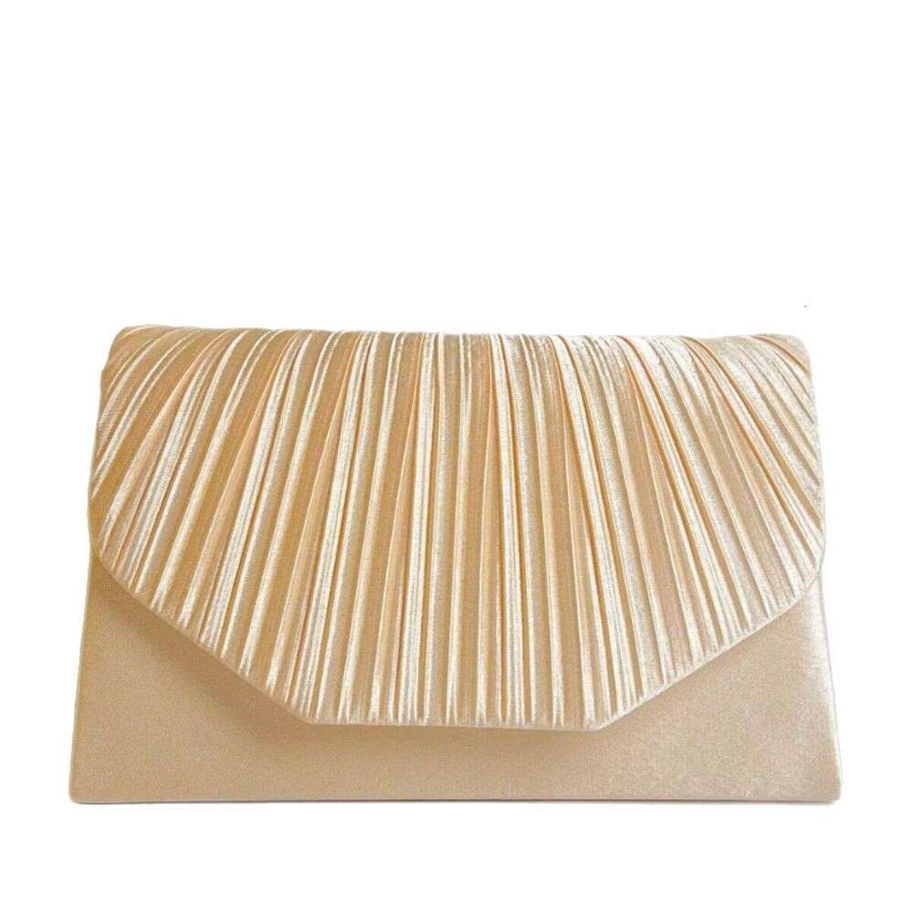 Dinner Bag New Socialite Banquet Pleated Handbag Fashionable Women S Formal Dress Evening Wear Shoulder Bag Small Fragrance Style Versatile Wedding Gi