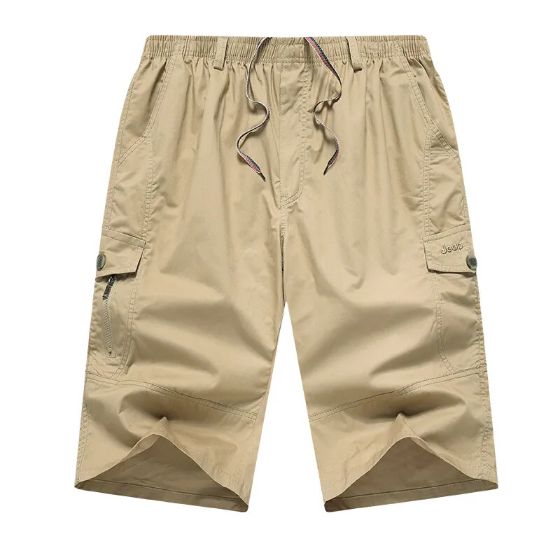 Mens cargo shorts 34 knee cotton drag running suitable for outdoor relaxation leisure sports hiking fishing jogging 250425
