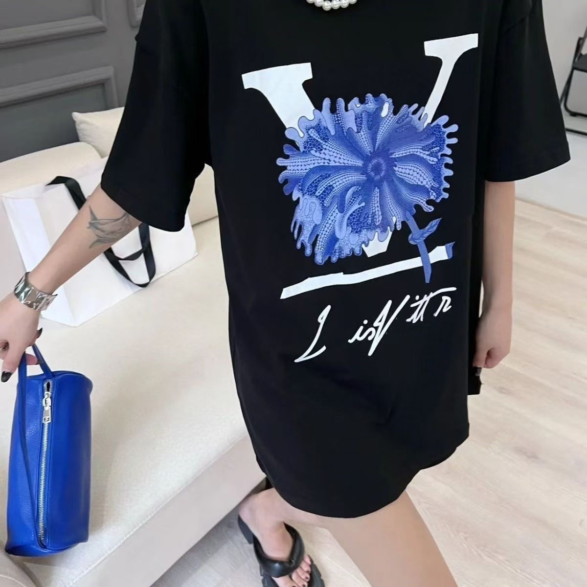 Men's T-Shirts Designer Women's Plus Size T-Shirt of luxury T-shirt brand t shirt Clothing spray letter short sleeve spring summer tide men and women tee J61J