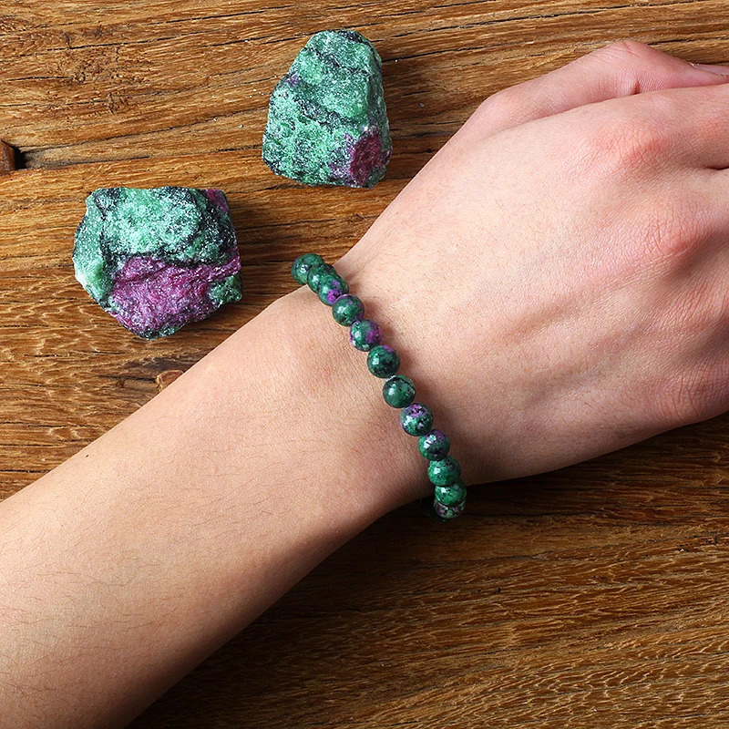 Geniune Epidot Zoisite Bead Bracelet Homme Natural Quartz Lava Tiger Eye Stone Bracelet Made of Natural Stone 250428