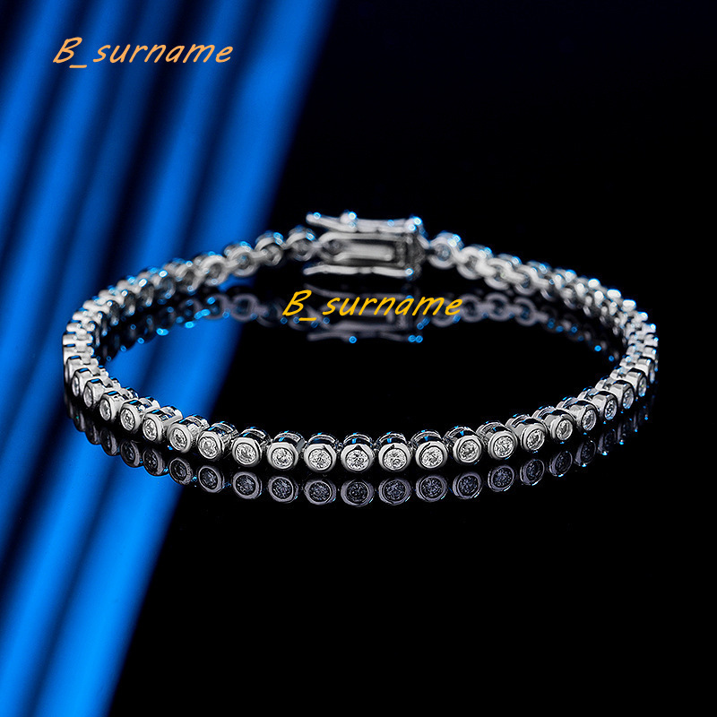 Fine s925 sterling silver 2mm moissanite master design tennis bracelet