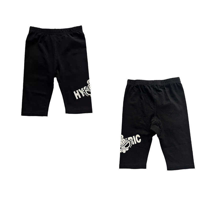 24 Summer Black Super Pacifier Black Versatile Childrens Cycling Pants Thin Stretch Cotton Worn with Five Quarter Shorts Y25043000P2