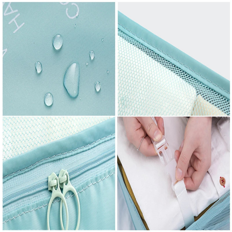 Travel storage bag set of 10 pieces portable large capacity travel storage bag for bathroom cosmetics and clothing storage bags 250430