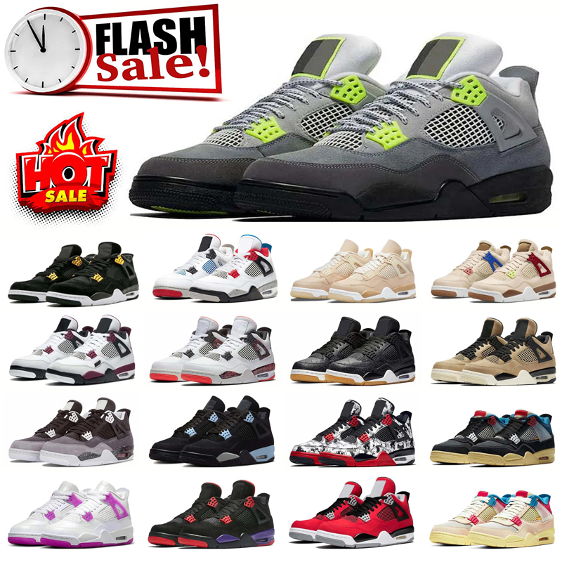 4 Basketball Shoes Men Women Sneakers Trainers Outdoor Sports Sneakers Designer Sneakers Cushioning Fashionable and comfortable Mushroom Blue Thunder