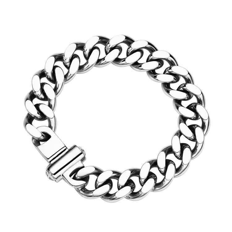 2025 New High Quality Flat Diamond Hiphops Chain Chunky Miami Cuban Link Chain Bracelet for Men Women Lux