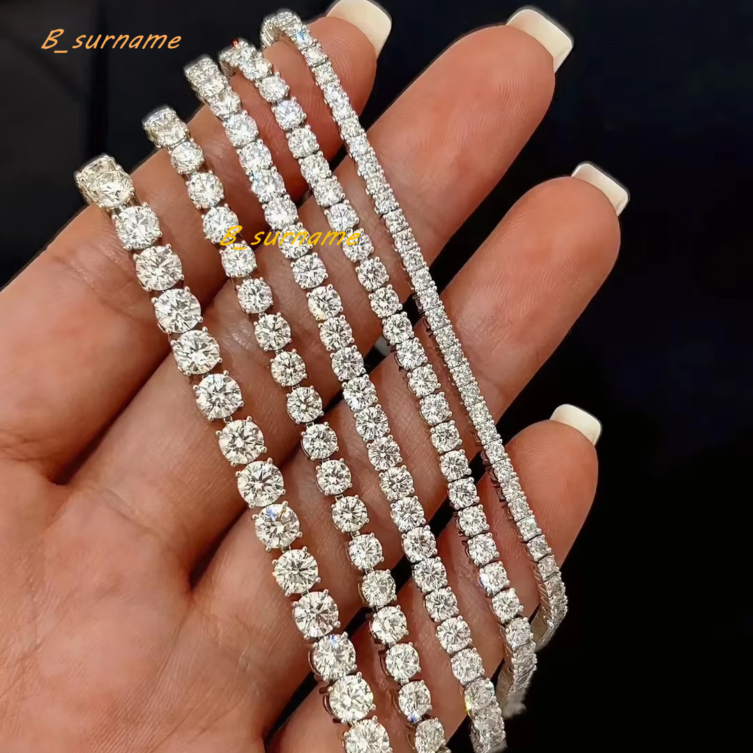 Fine Jewelry IGI Certified 14K 18k 22k Gold Tennis Bracelet Diamond Customized Bracelet for Women Gift