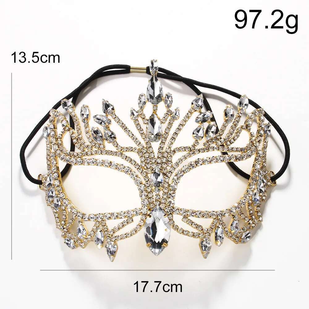 Crystal Mask Full Face Costume Women Decorations Birthday Rhinestone Fashion Club New Hair Jewlery Wedding Accessories Carnival