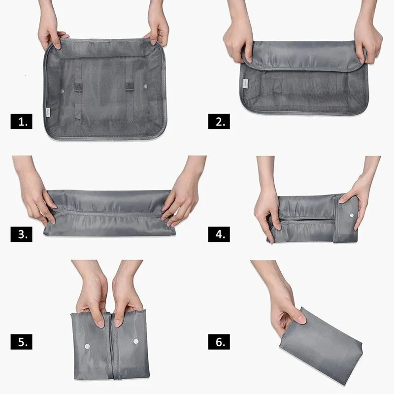 7 travel organizer storage bags wardrobe cube luggage packaging cube set storage bags clothing shoe bags folding 250430