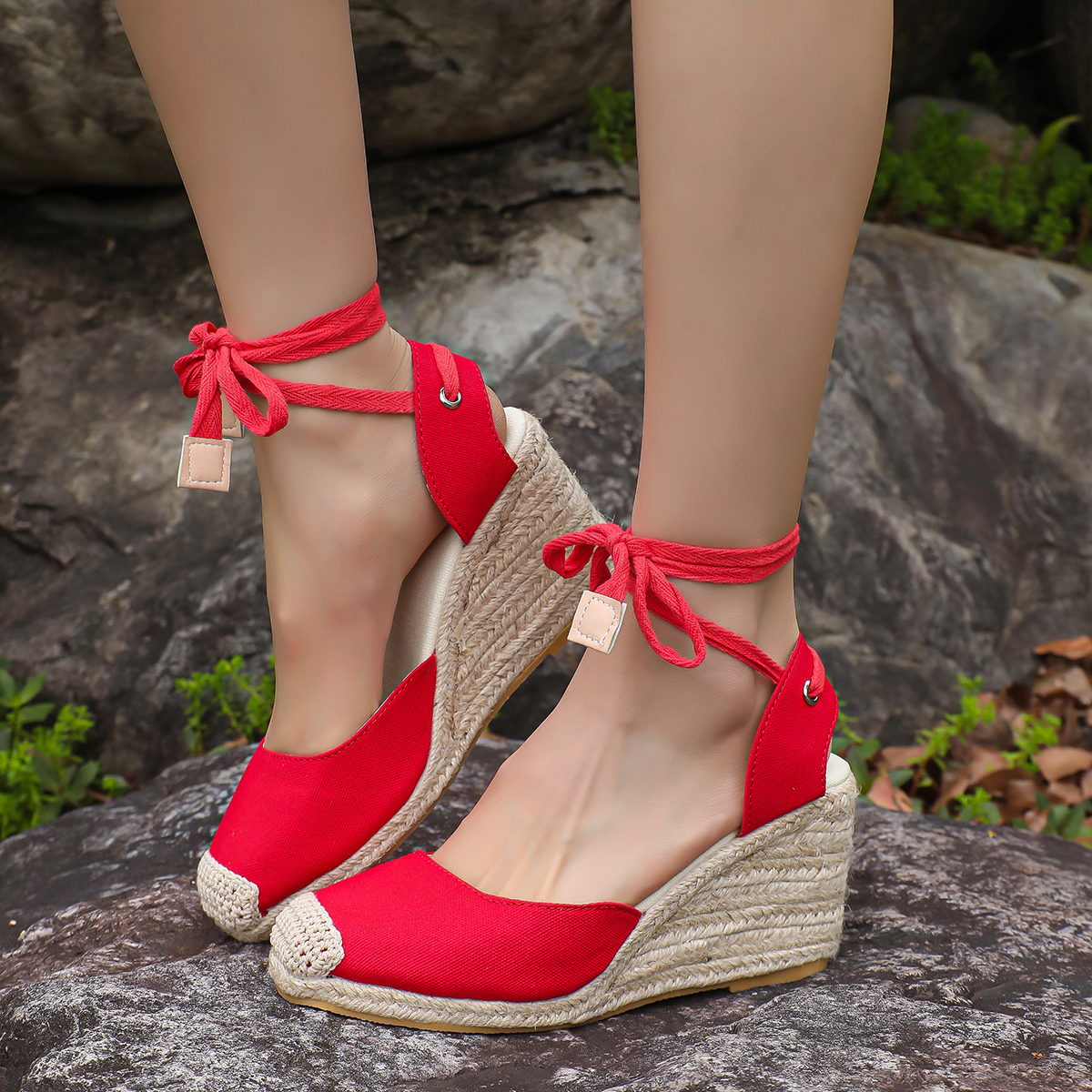 Wedges Shoes for Women Slip on Closed Toe Espadrille Platform Women Sandals 2025 Summer Shoes Platform Sandalias De Mujer Zapato Plus Size High Heel S