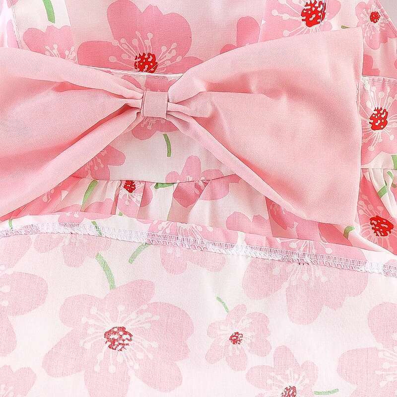Summer Newborn Baby Toddler Girl Clothes Cotton Beach Suspender Dress+Sun Hat Princess Dresses