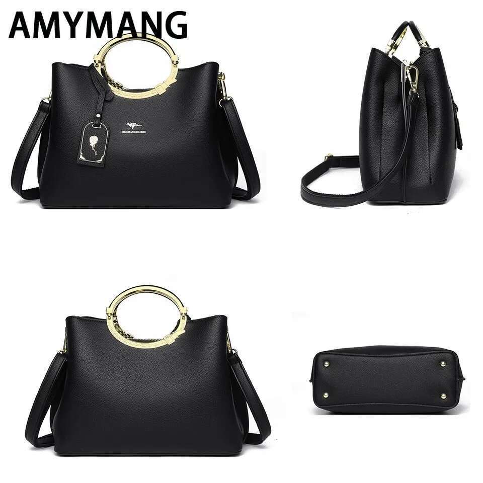3 Layer Large Capacity Tote Women Bags Designer Shoulder Bag High Quality Soft Leather Purses And Handbags