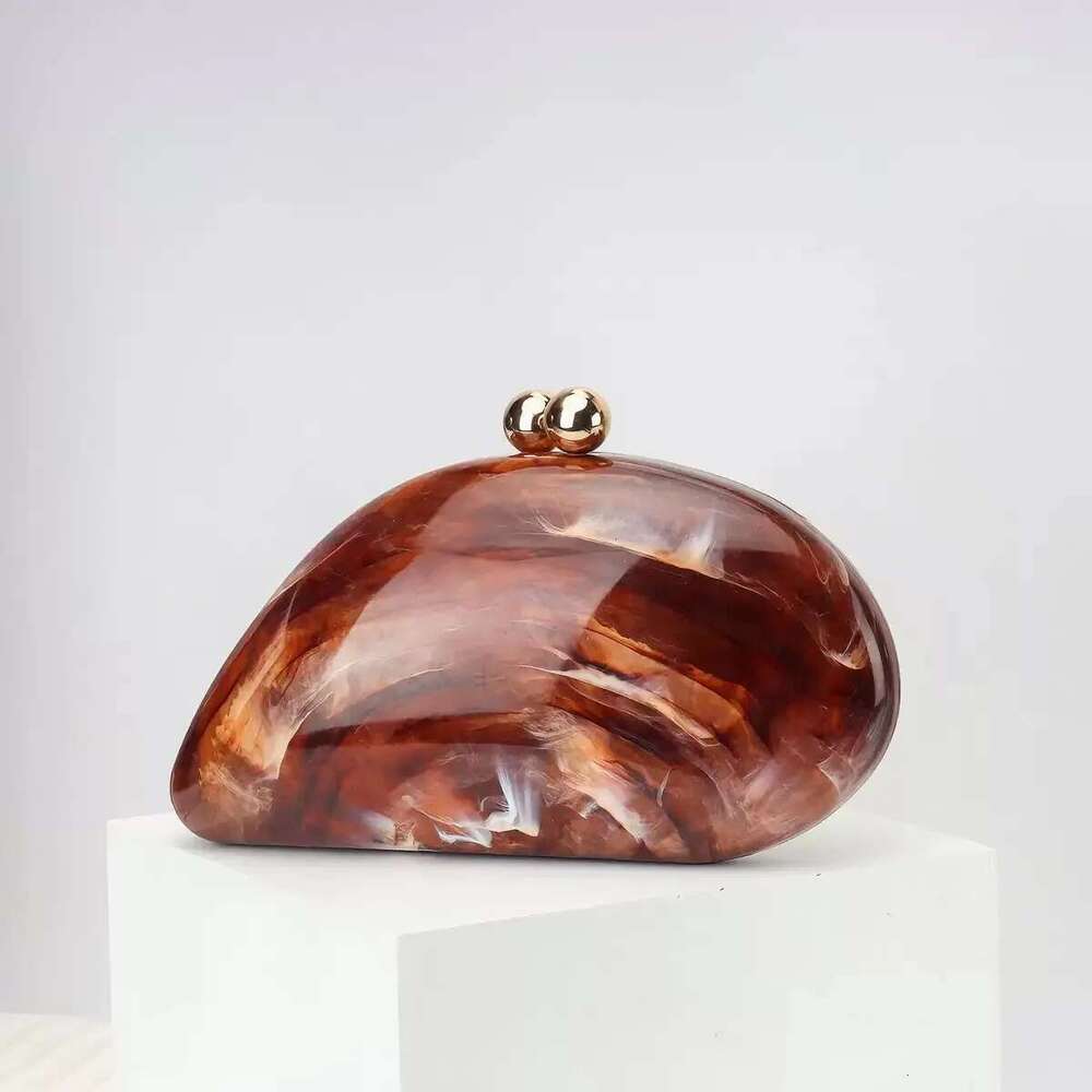 Marble Patterned Acrylic Shell Banquet Box High Quality Clutch Crossbody Bag