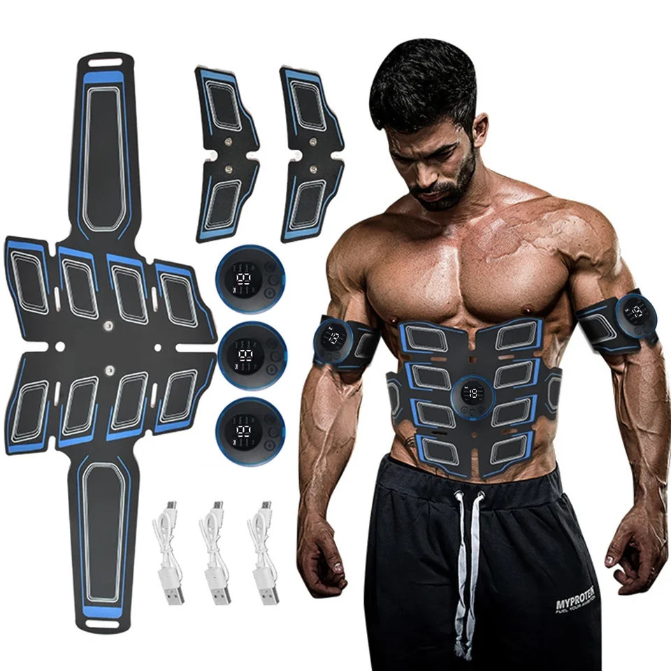 Rechargeable Muscle Massager Portable Muscle Trainer Abdominal Trainer Muscle Toning Fitness Massager Relaxes Fatigue 250424