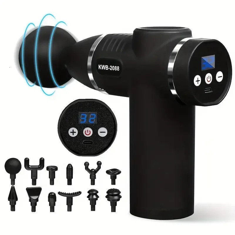 Mini Massage Gun Fascia Machine Muscle Relaxation Vibrating Gun Rod Percussion Massage Fitness Equipment Neck Grab Fascia Gun 250424