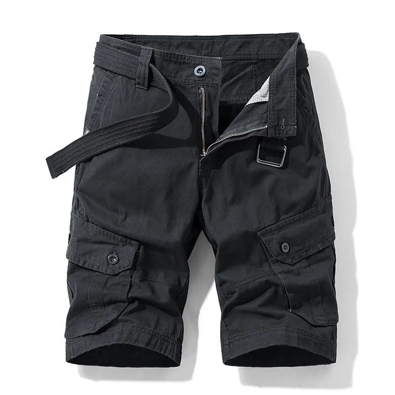 Product knee shorts mens sports and leisure cotton product relaxed fit multi pocket clothing 250425