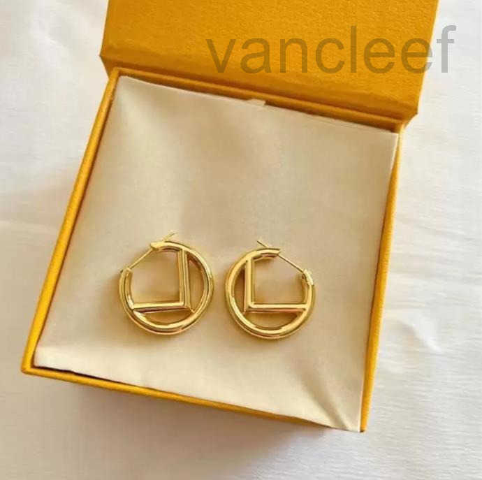 Women Hoop Earrings Premium Gold Diamond Earring Designer Stud Earring Luxury Hoops Brand Letter Design Earrings F Fashion Jewelry With Box