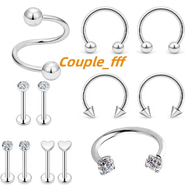 F136 Titanium Horseshoe Nose Stud Nose Ring and Septum Piercing Helix Cartilage Earrings Titanium Piercing Jewelry