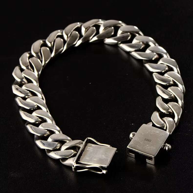 Men Hand Chain Bracelet Chain Mens Fashion Hip Hop Accessories SKA S925 Sterling Silver 925 Trendy Womens Zircon Round