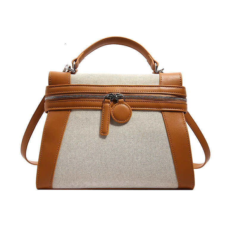 Advanced texture fashionable contrasting color shoulder for women new casual large capacity convenient hand-held diagonal cross bag