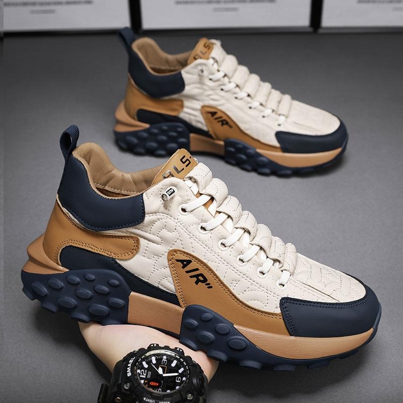 2025 free shipping men running shoes designer shoes beige thick soled anti slip sports shoes orange color sizes 39-44