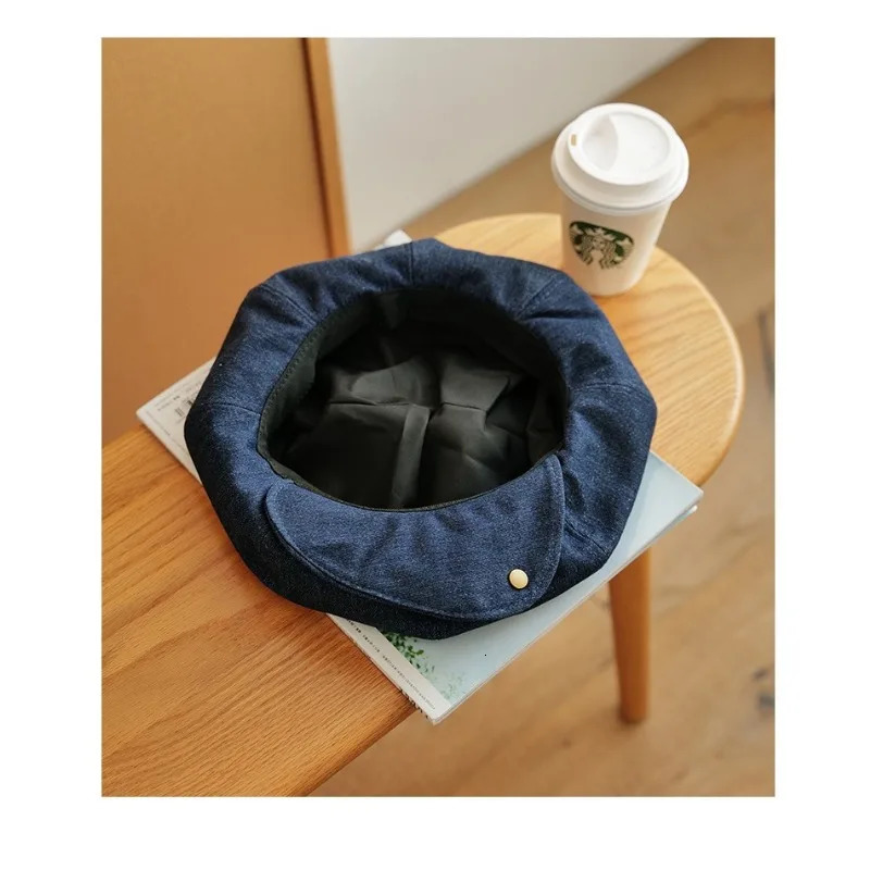 Beret womens big format s boy hat niche big head prominent face small cloud painter hat 250430