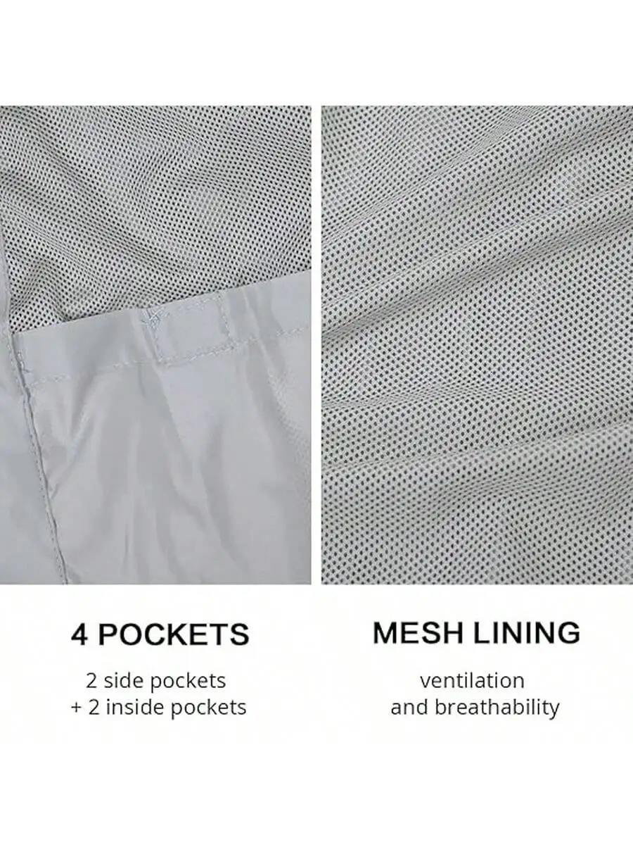 Mens lightweight windproof jacket waterproof hooded with zipper suitable for outdoor play 250428