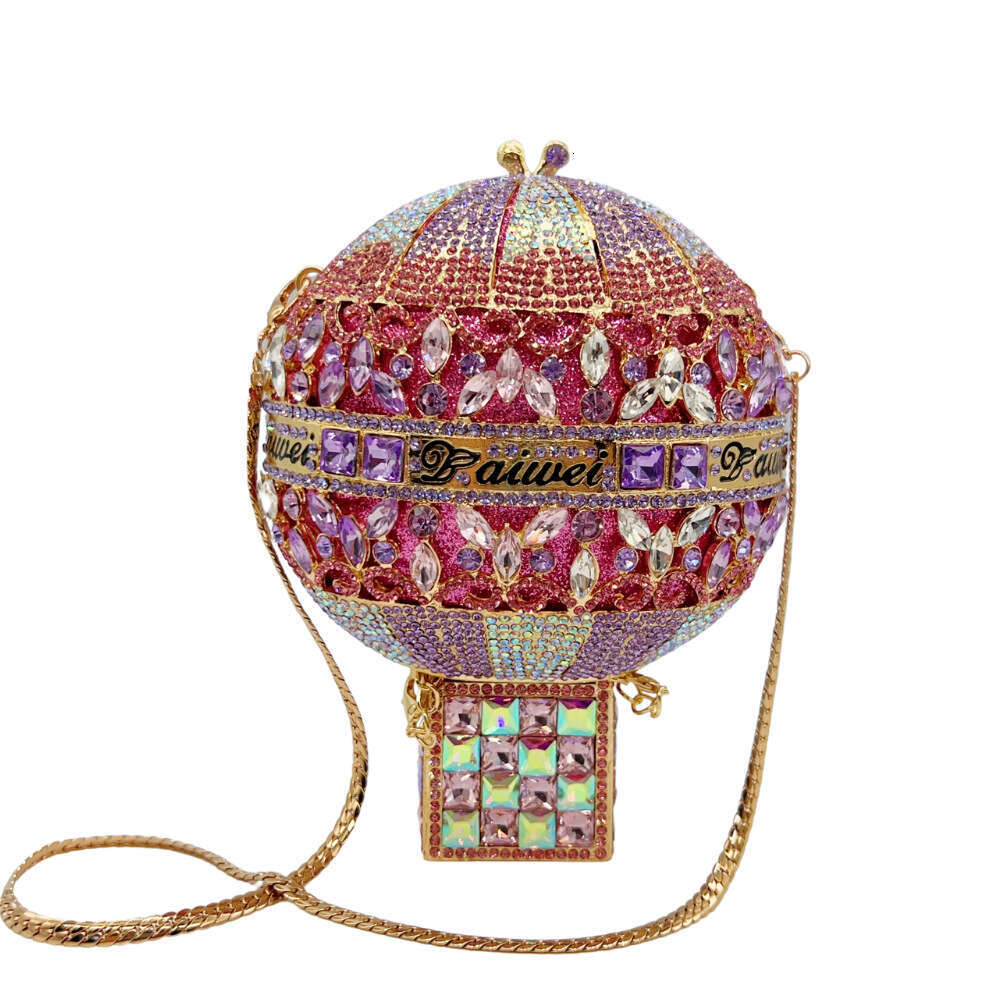 Dinner Bag Dai Weixin Hot Air Studded Dinner Hollowed Out Women S Diamond Player Carrying Balloon Bag KQ