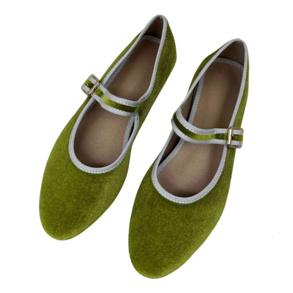 Fashion Comfortable Ballet Flats Vintage Mary Jane Women Silk Round Toe Casual Office Women's Shoes