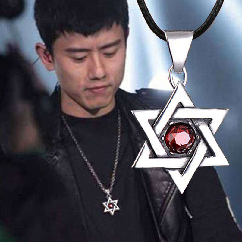 Japanese And New Korean Version Six Point Star Dia Necklace Popular Short Collar Chain Female Pendant Gift