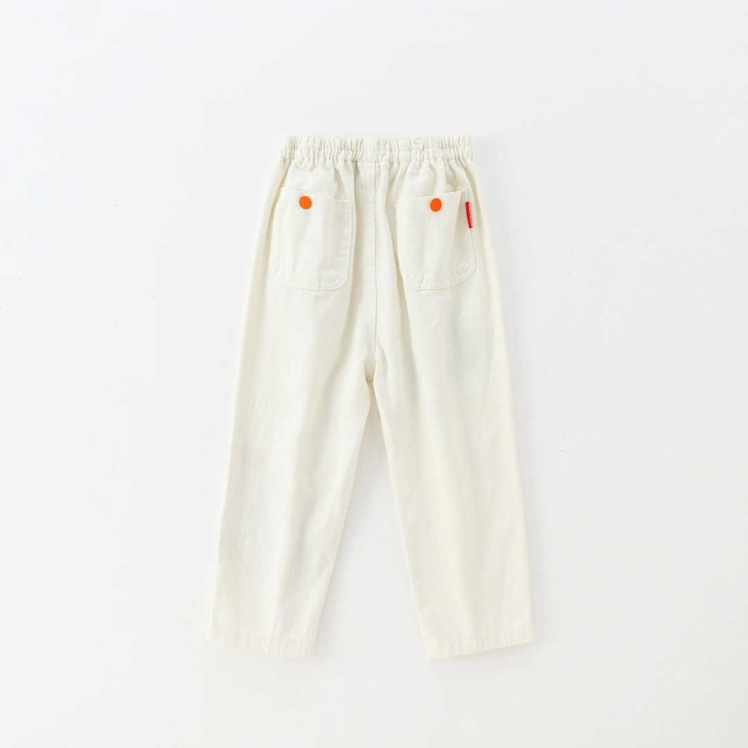Miki Childrens Clothing Spring and Autumn Styles Pure Cotton Denim Childrens Boys and Boys Cartoon Style Trendy Fashion Boys and Girls Baby Pants Long