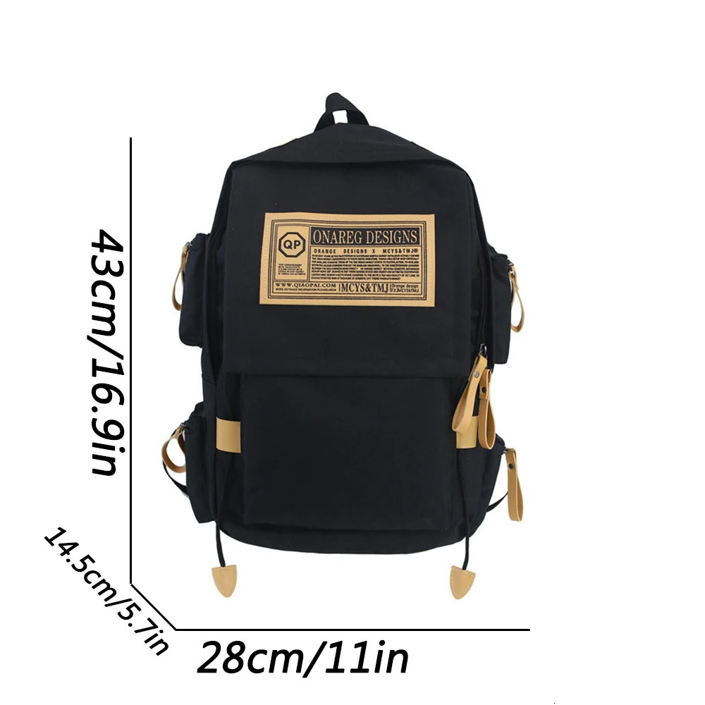Backpack mens simple large capacity travel computer bag womens teenage high school student backpack for communication MW 250427