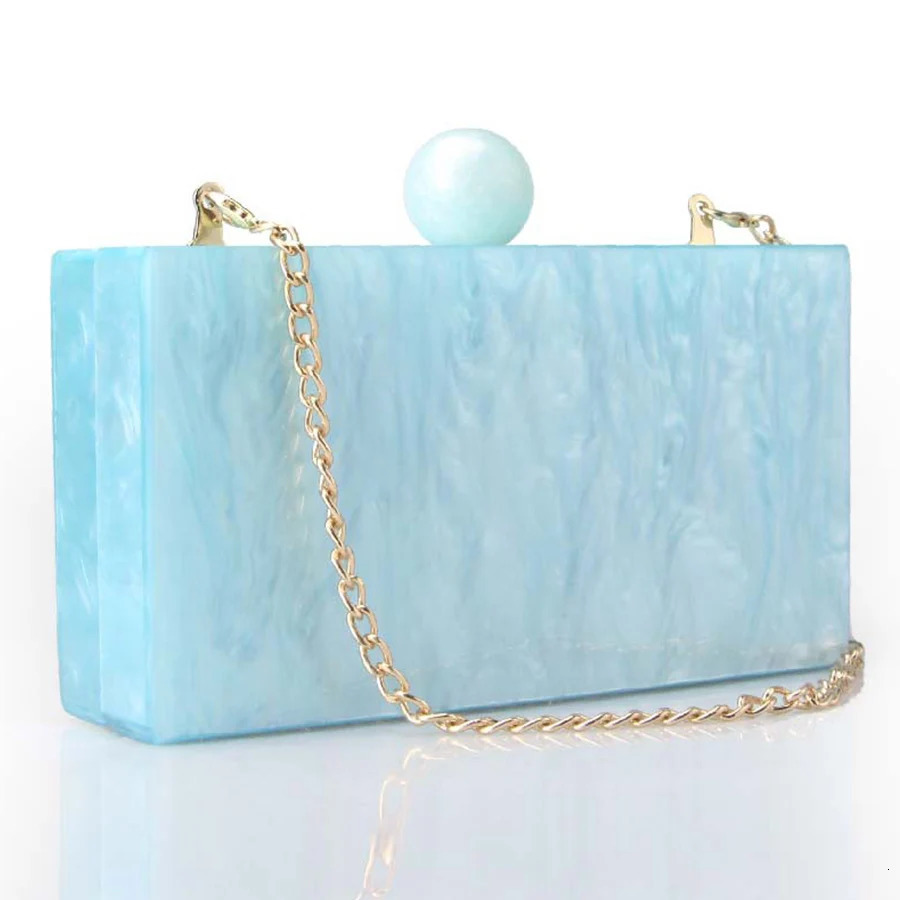 Marble yellow green mixed acrylic wallet and womens handbag shoulder clip cross body bag chain clutch wedding party 250428