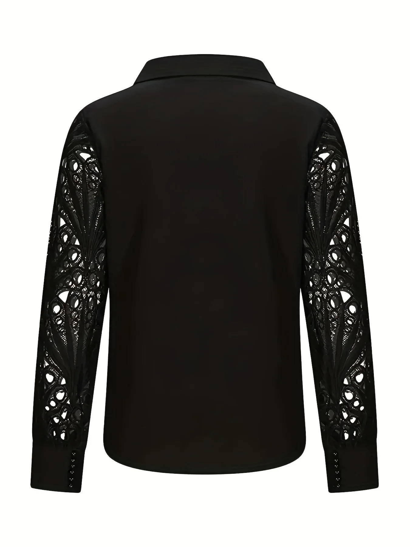 2025 SpringSummer Womens Elegant Solid Chiffon Shirt Casual Long Sleeve Vneck Loose Office Tuned Top 250422