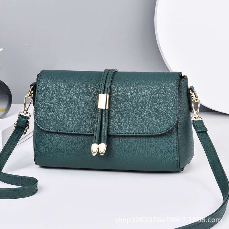 Middle aged small women's new trendy and versatile soft leather shoulder bags, elderly mothers' crossbody bags
