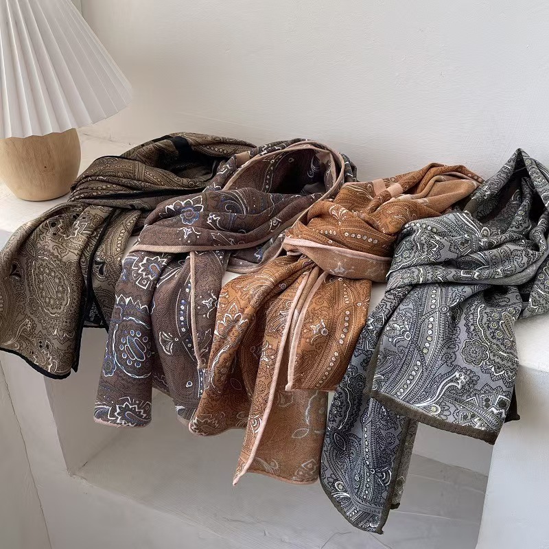 T606 scarf women's spring and summer classic long scarf warm decorative scarf