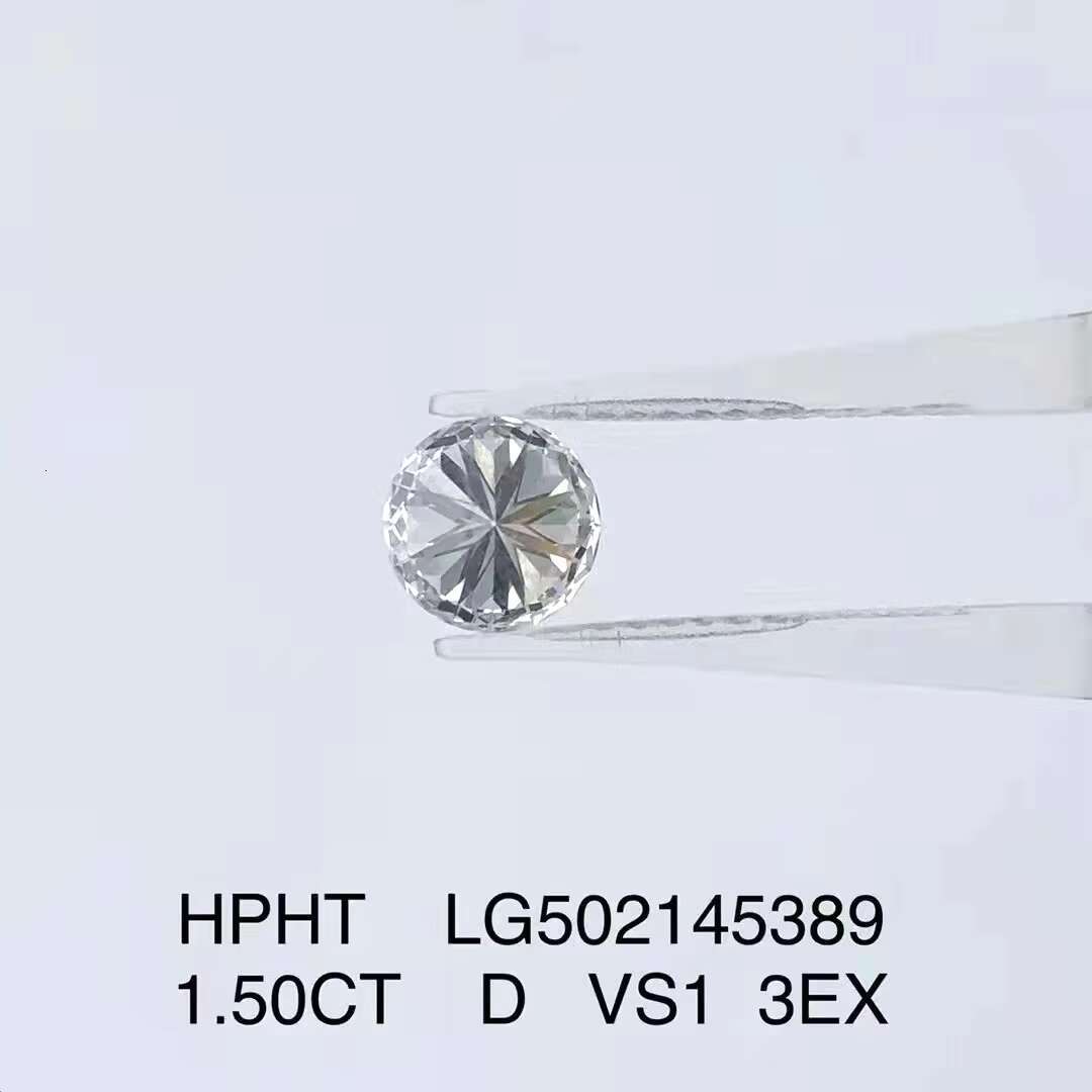 Loose HPHT CVD Diamond IGI Certificate Round Shape 1.50ct D VS1 3EX Lab Grown Diamond