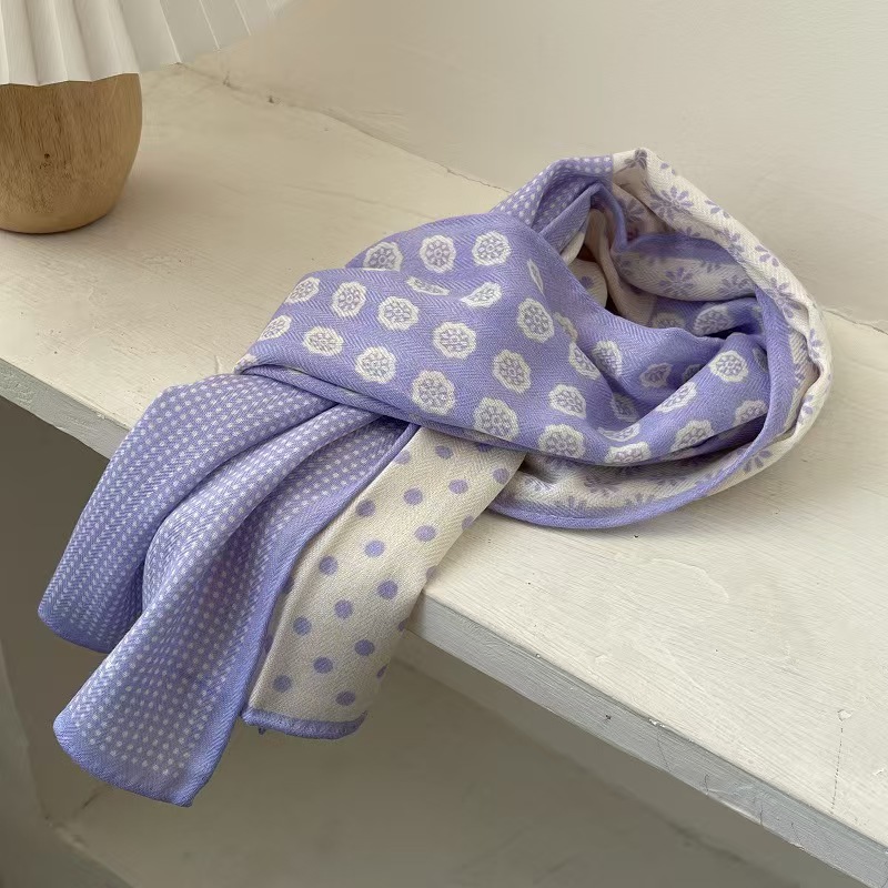 T603 Spring and summer all-match scarf neck collar mother long gauze scarf thin style cover neck warm new