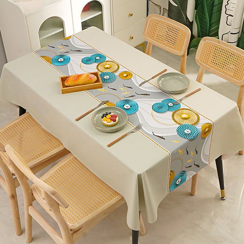 D230 high-grade light luxury tablecloth waterproof, oil-proof, scalding-proof, wash-free simple tablecloth new coffee table mat