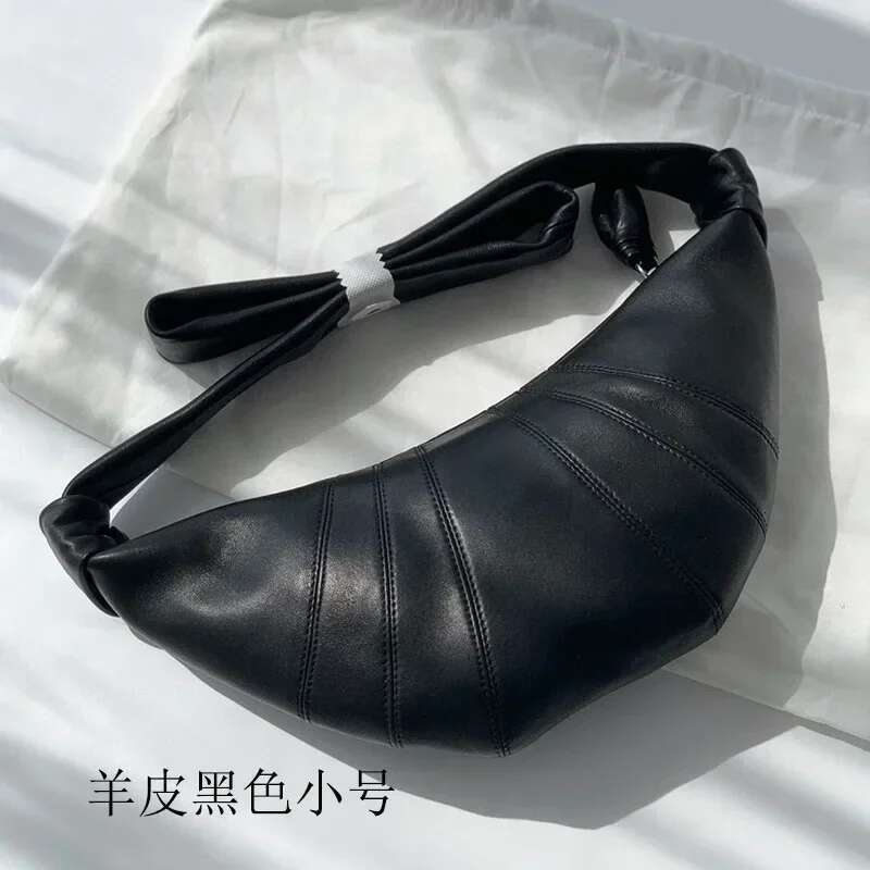 Designer New Lambskin Brand Croissant Fashionable Versatile Shoulder Crossbody Bag