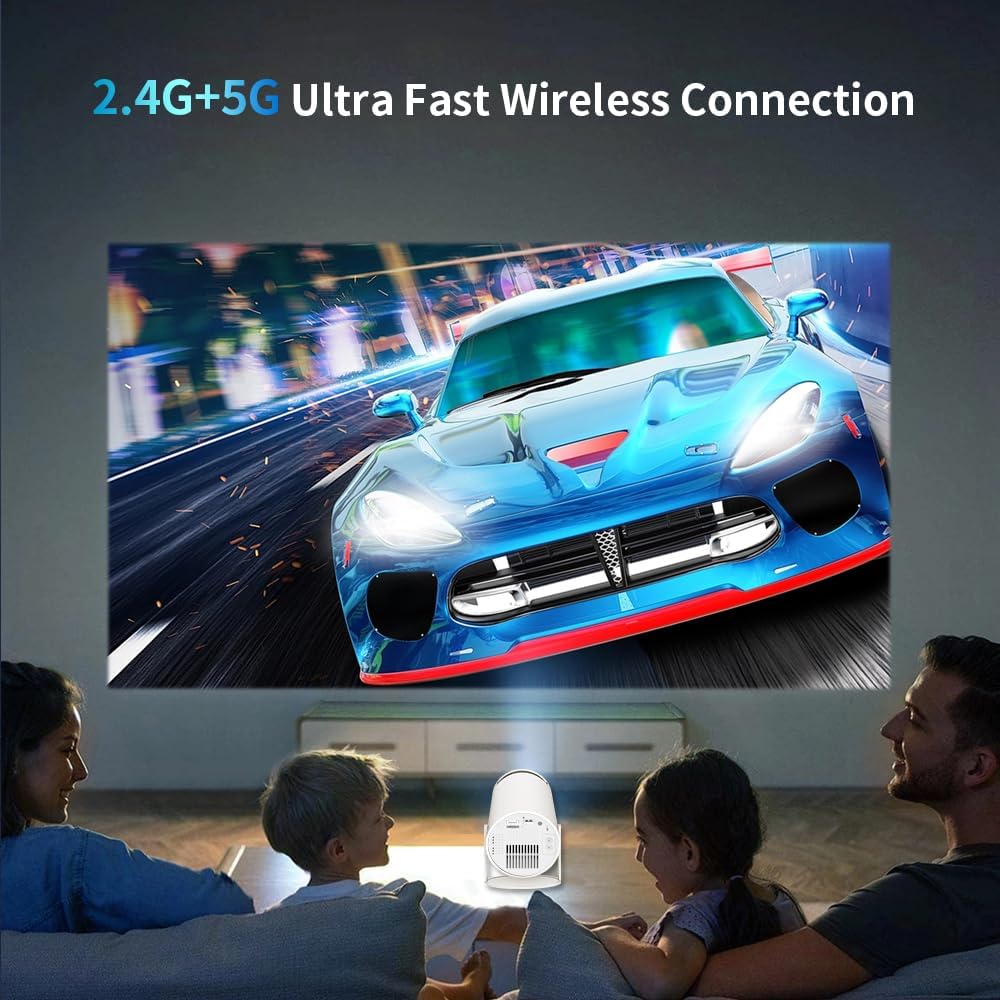 X10 Plus Retro Game Console with Projector, Plug and Play TV Video Game Stick, 4K HD Portable Projector with 10000+ Games, 2.4g Wireless Controllers, 
