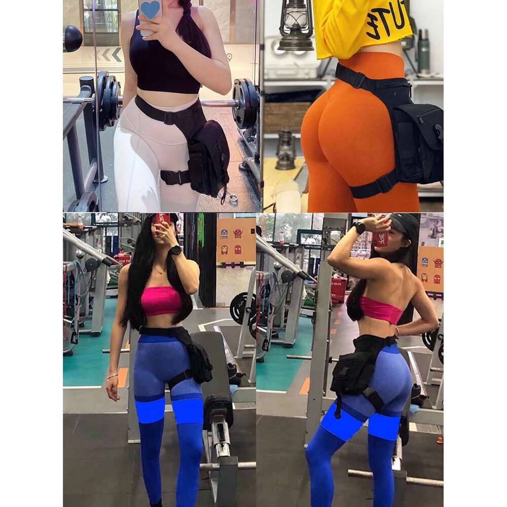 Outdoor Motorcycle Crossbody Fiess Training Waist Pack, Tactical Hanging Bag, Riding Leg Bag