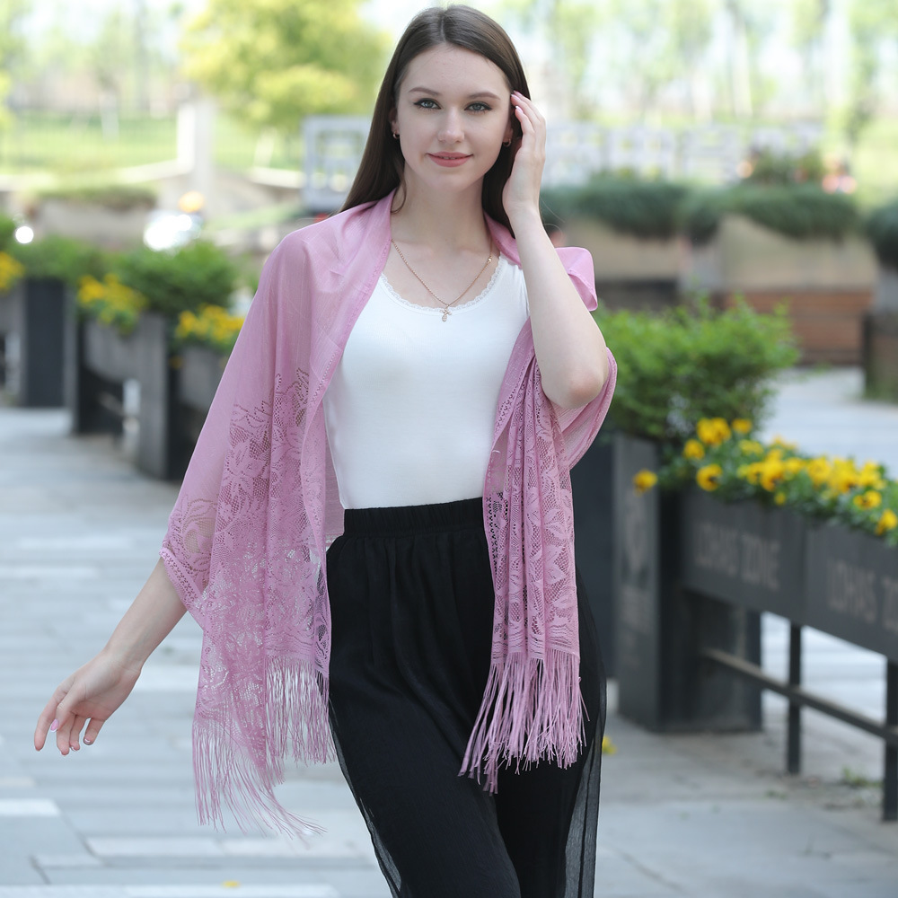 K591 Sweet lace shawl female bride bridesmaid cheongsam dress shawl daily casual scarf dinner shawl dual-purpose female