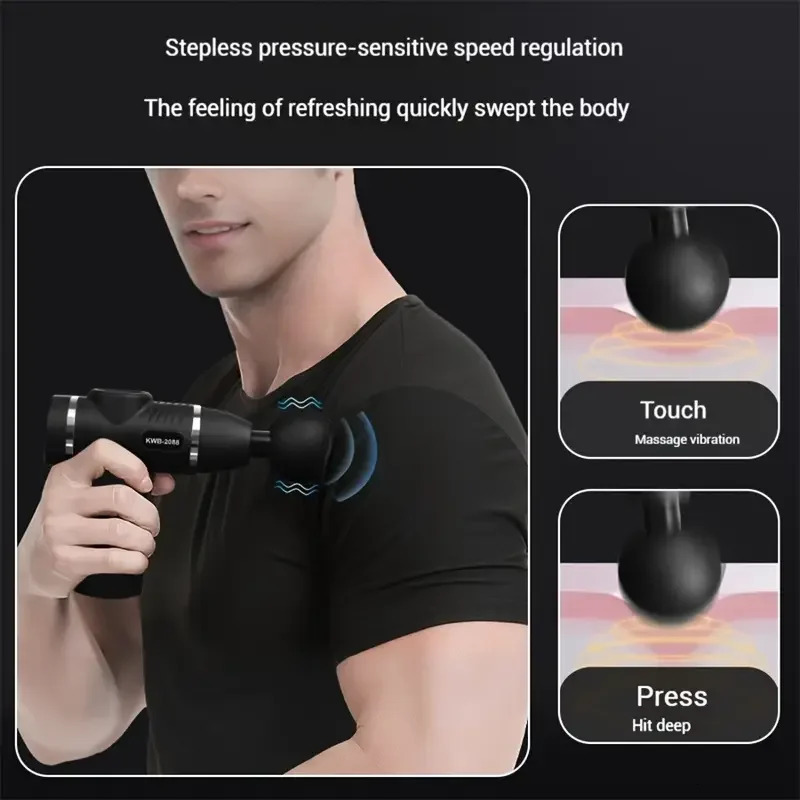 Mini Massage Gun Fascia Machine Muscle Relaxation Vibrating Gun Rod Percussion Massage Fitness Equipment Neck Grab Fascia Gun 250424