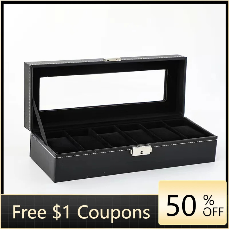PU Leather Watch Box Organizer -2/3/6 Slot Watch Box Bracket Jewelry Display Storage Box Gift Idea for Quartz Watches 250430