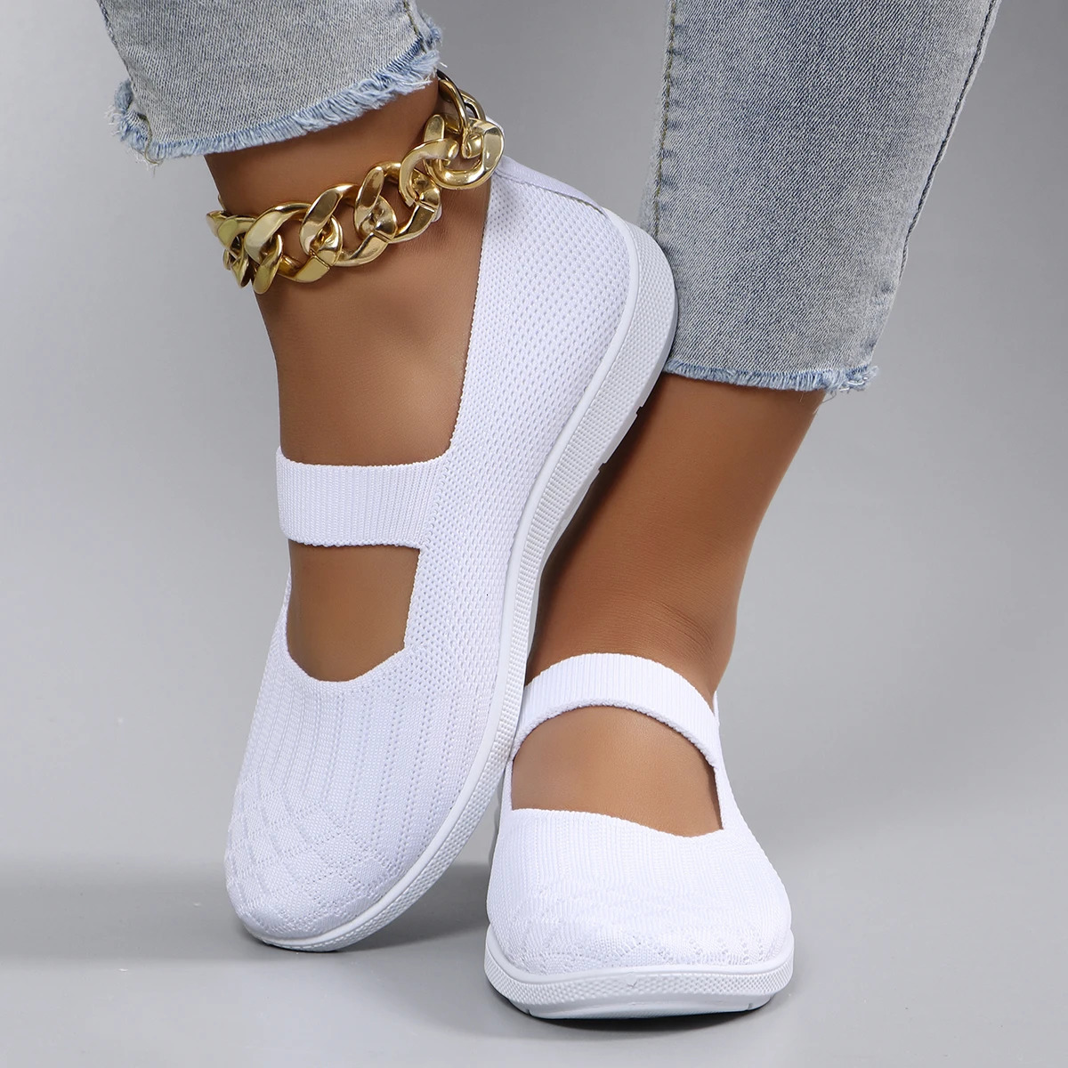 Spring womens sports shoes fashionable breathable lightweight non slip durable casual sports shoes flat shoes 250430
