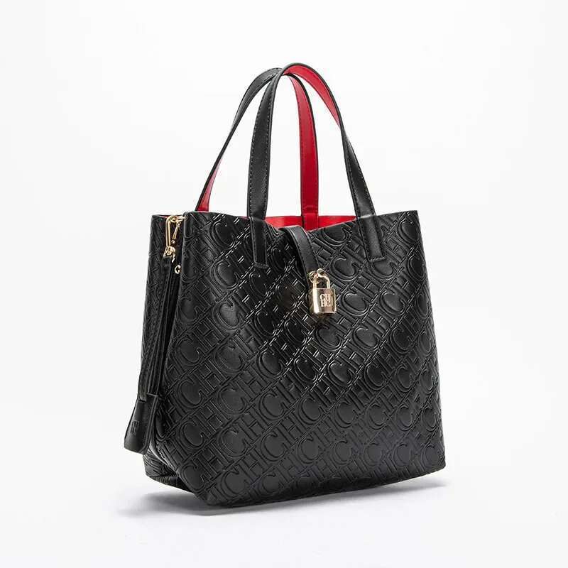 CH Shoulder Premium Feeling Classic Ladies Handbag Crossbody High Quality Solid Color Commuter Bag Temperament Vintage