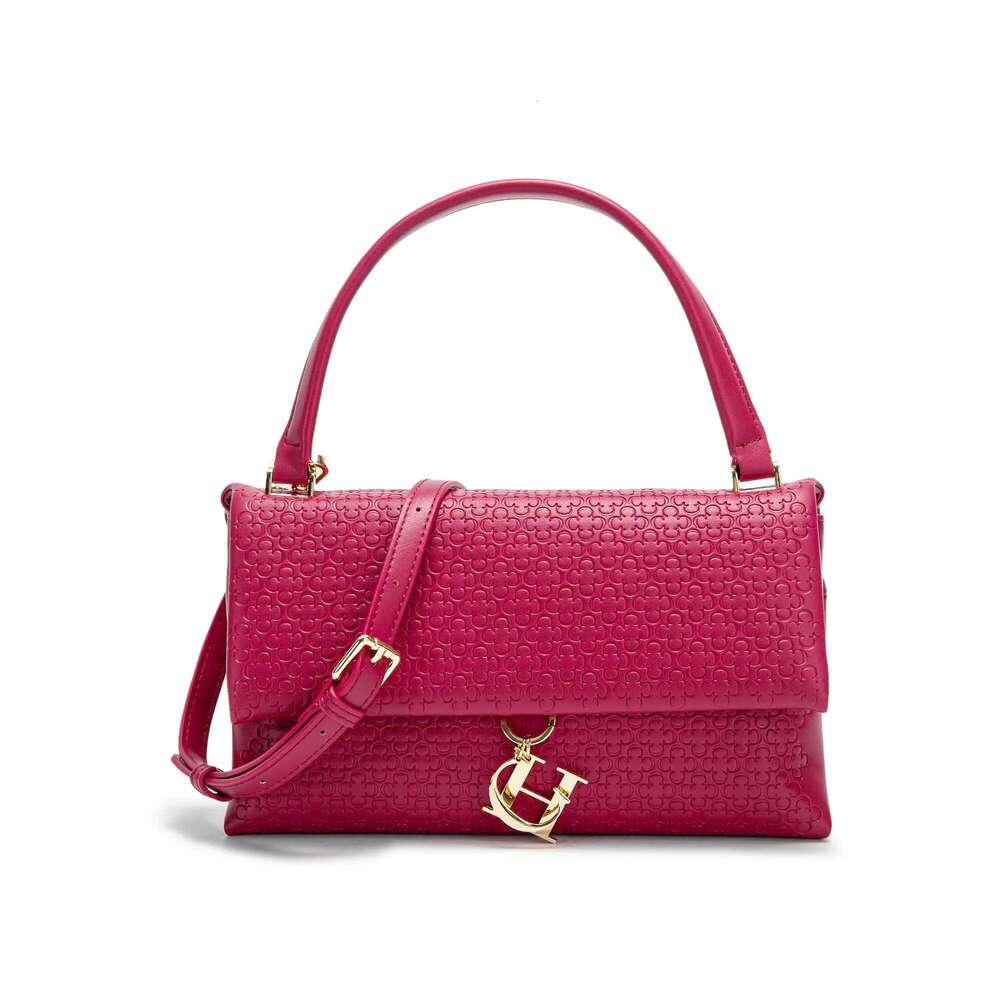 CH Handbag High Quality Fashion Design Model Flower Emed Ladies Shoulder Bag Metal Accessories Unique Pattern