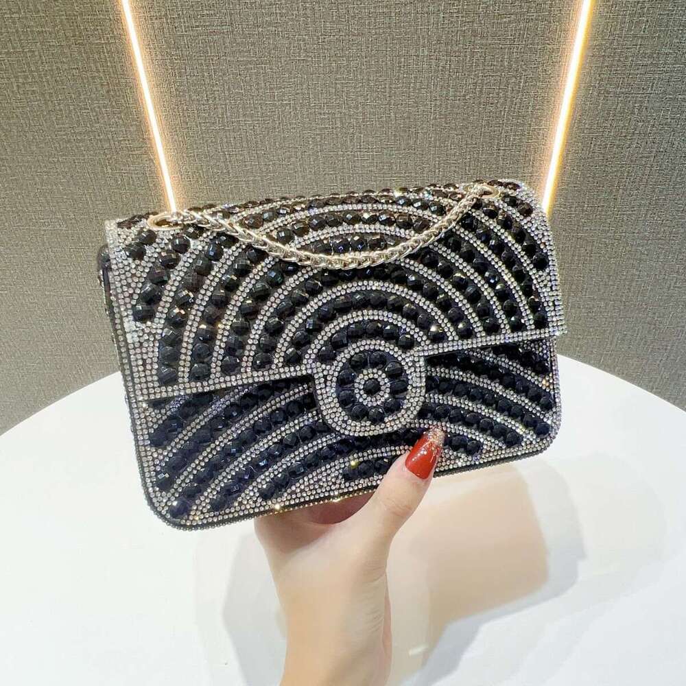 Dinner Bag New Women S Handbag With High End Fashionable And Niche Style Full Diamond Underarm Bag Shiny Hand Held Single Shoulder Crossbody Dinner Ba