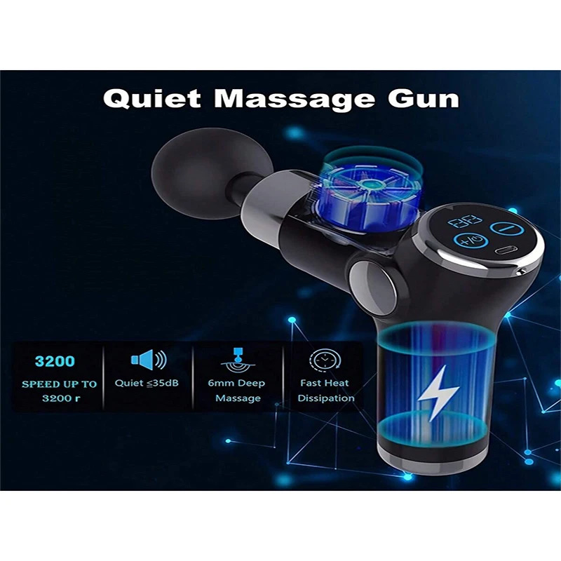 Mini Massage Gun Deep Tissue Massager USB Charging Multiple Massage Functions Handheld Massager Body Muscle Relaxation Fitness 250424
